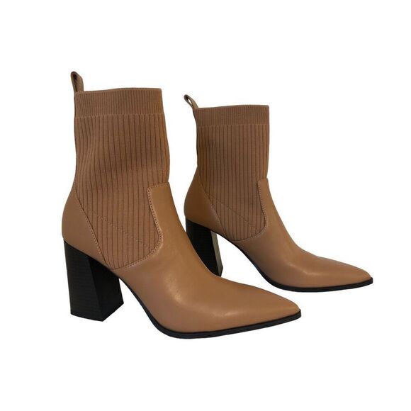 Brand New Open Edit Rafael Pointed Toe Boots Brown Size 9.5 - Picture 3 of 12